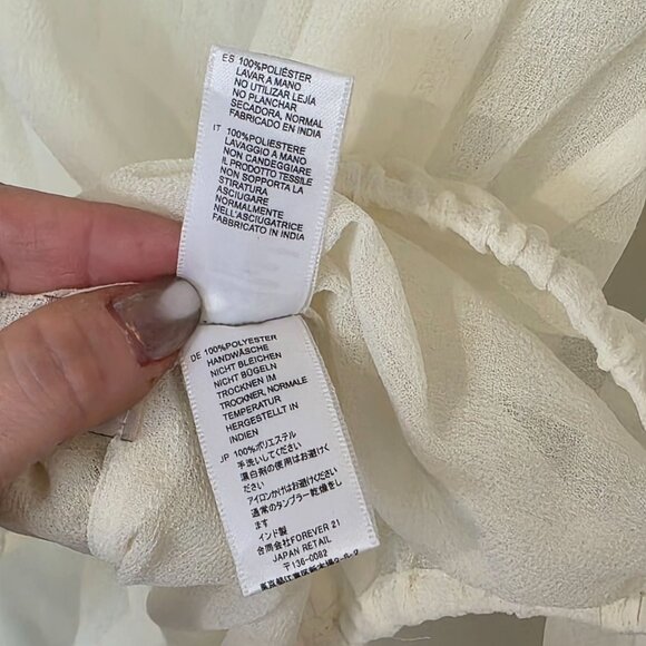 Kas Designs Womens Boho Sheer Peasant Top Small White Balloon Sheer Hippie Fest - Picture 5 of 8